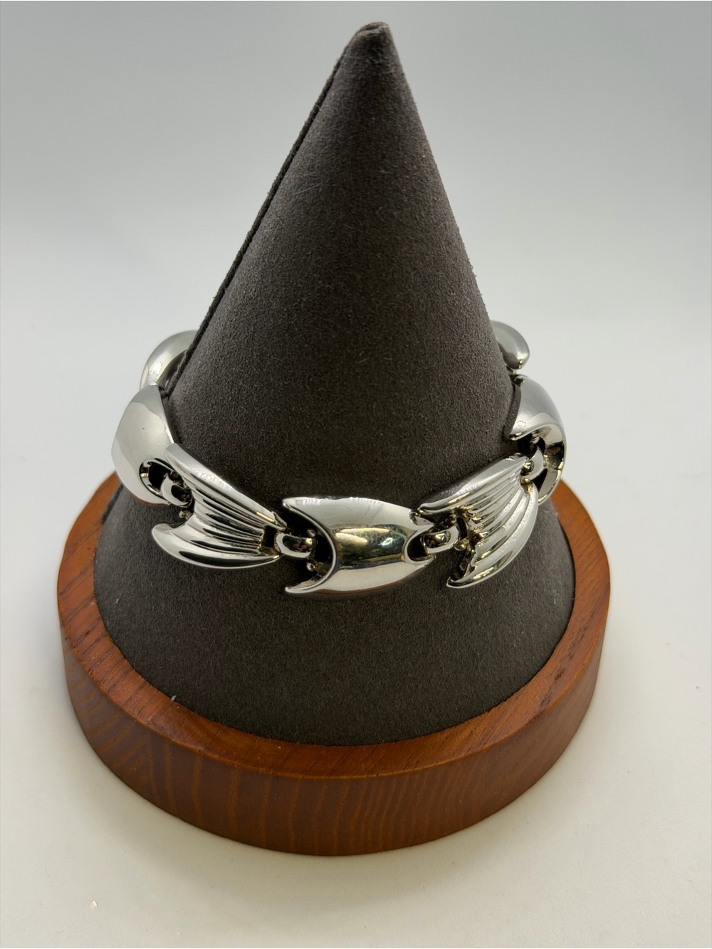 Trifari Polished Silver-Tone Link Bracelet 7 inches